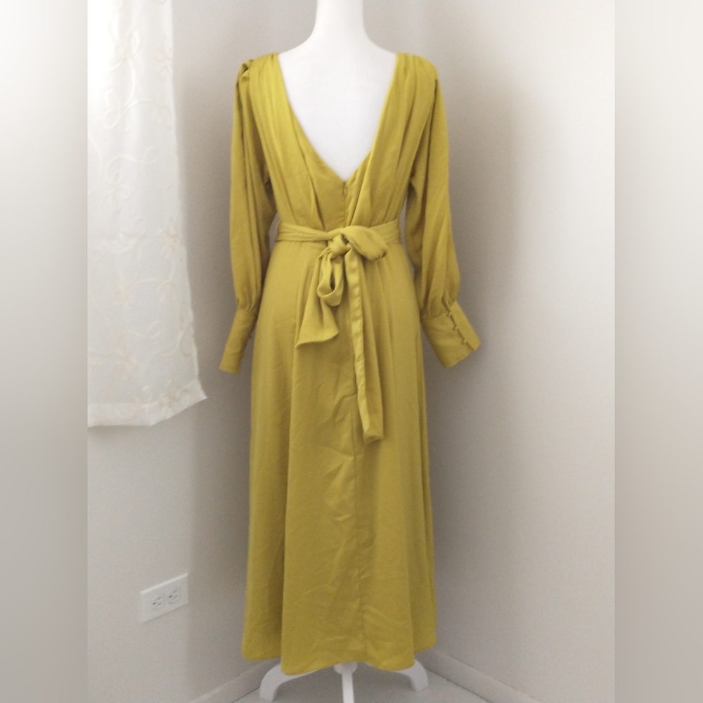 Banana Republic belted surplice midi dress 10 petite - Picture 8 of 14